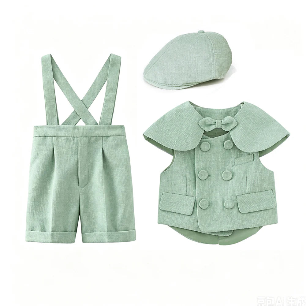 Toddler Boys’ Light Green Gentleman Outfit