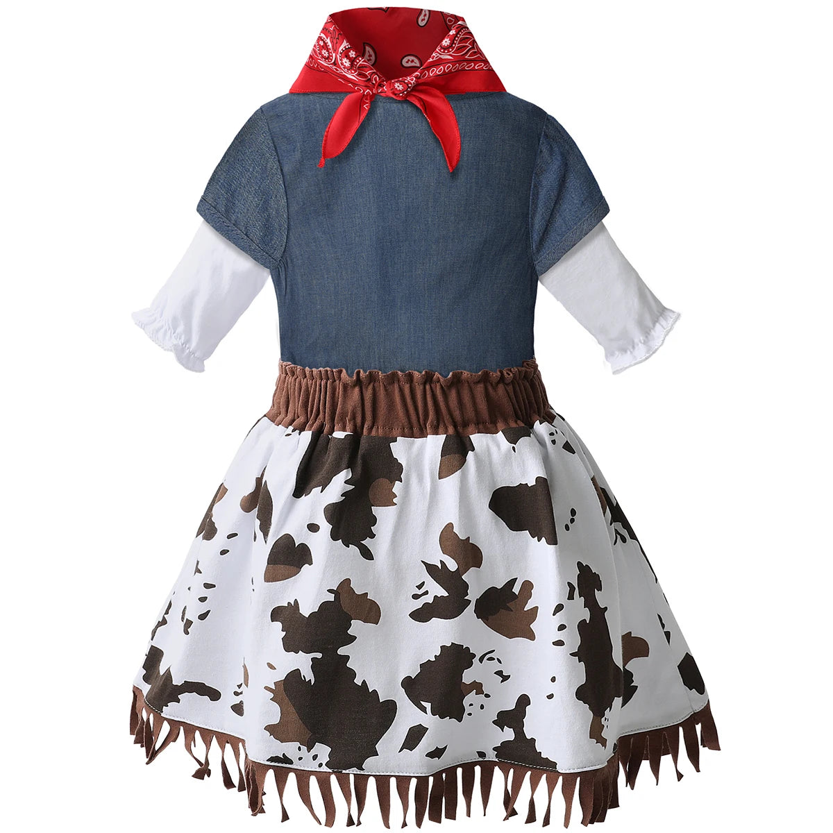 Girl's Deluxe Cowgirl Costume with Hat and Bandana