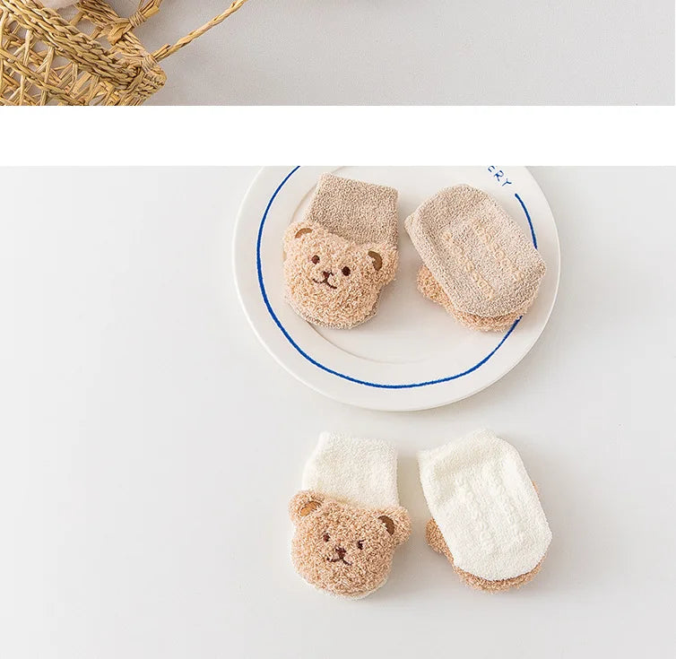 Knitted Beanie & Sock Set for Newborns