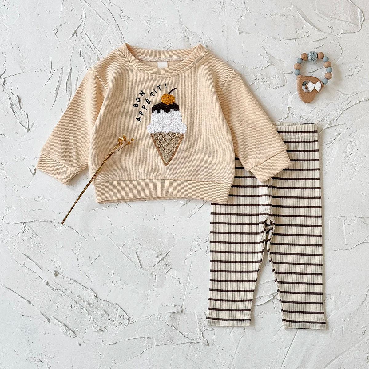 Baby & Toddler Ice Cream Top & Striped Pants Set