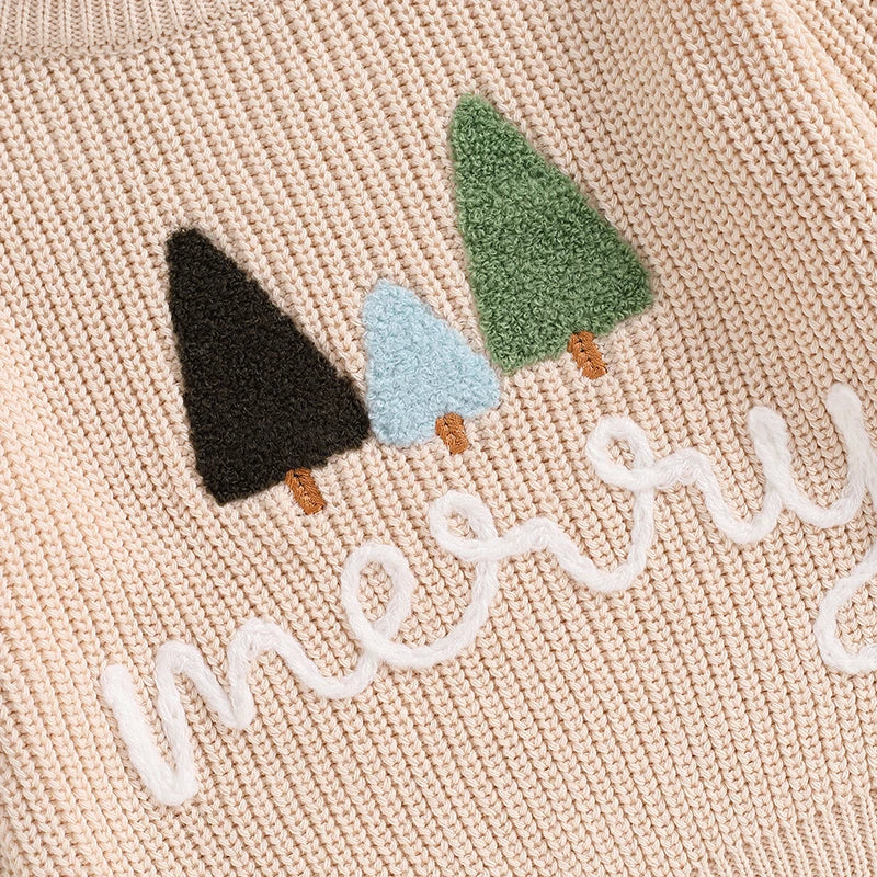 Baby & Toddler Christmas Embroidered Knit Sweater