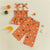 Pumpkin Print 2 Piece Outfit