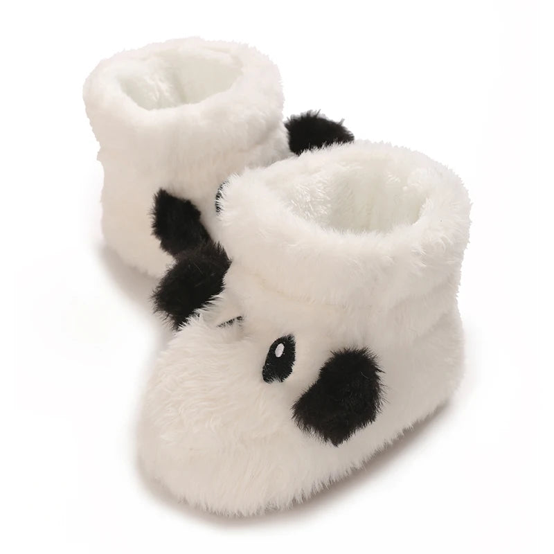 Baby Plush Winter Booties with Soft Soles