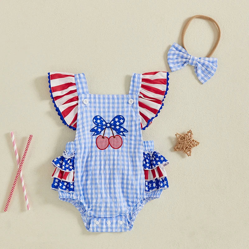 Summer Independence Day Infant Baby Girls Bodysuit