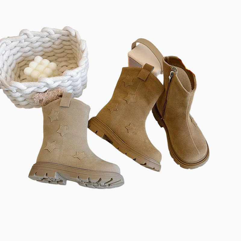 Girls' Leather Mid-Calf Boots