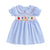 ABC Embroidered Plaid Dress