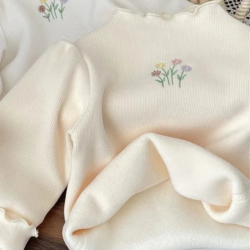 Soft and Warm Embroidered Top