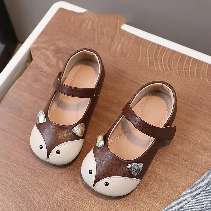 Girls Fox Closed-Toe Sandals – Cartoon Summer Shoes