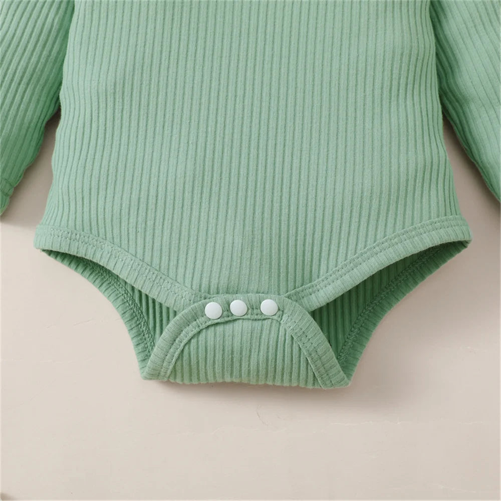 Long Sleeve Romper, Floral Pants and Headband Set