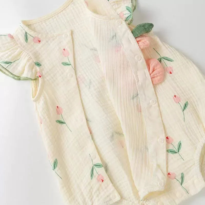 Baby Girl Tulip Romper Set