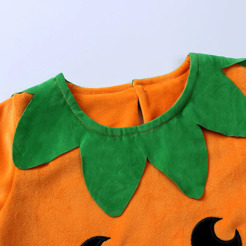 3-Piece Baby Pumpkin Halloween Costume Outfit