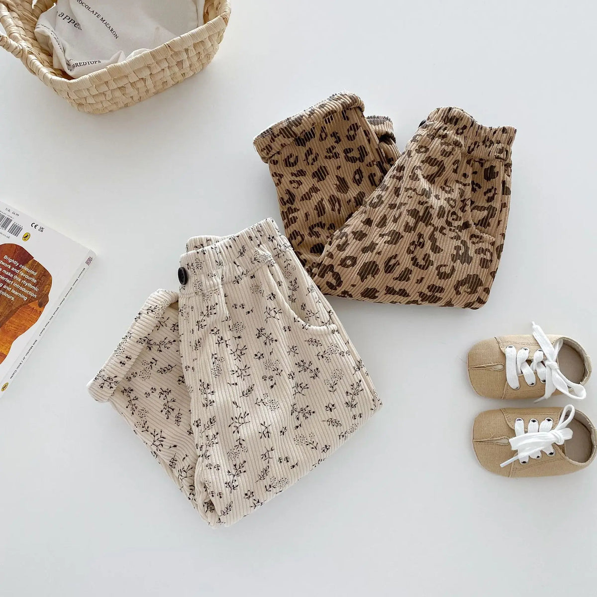 Little Blossom Fleece-Lined Corduroy Pants