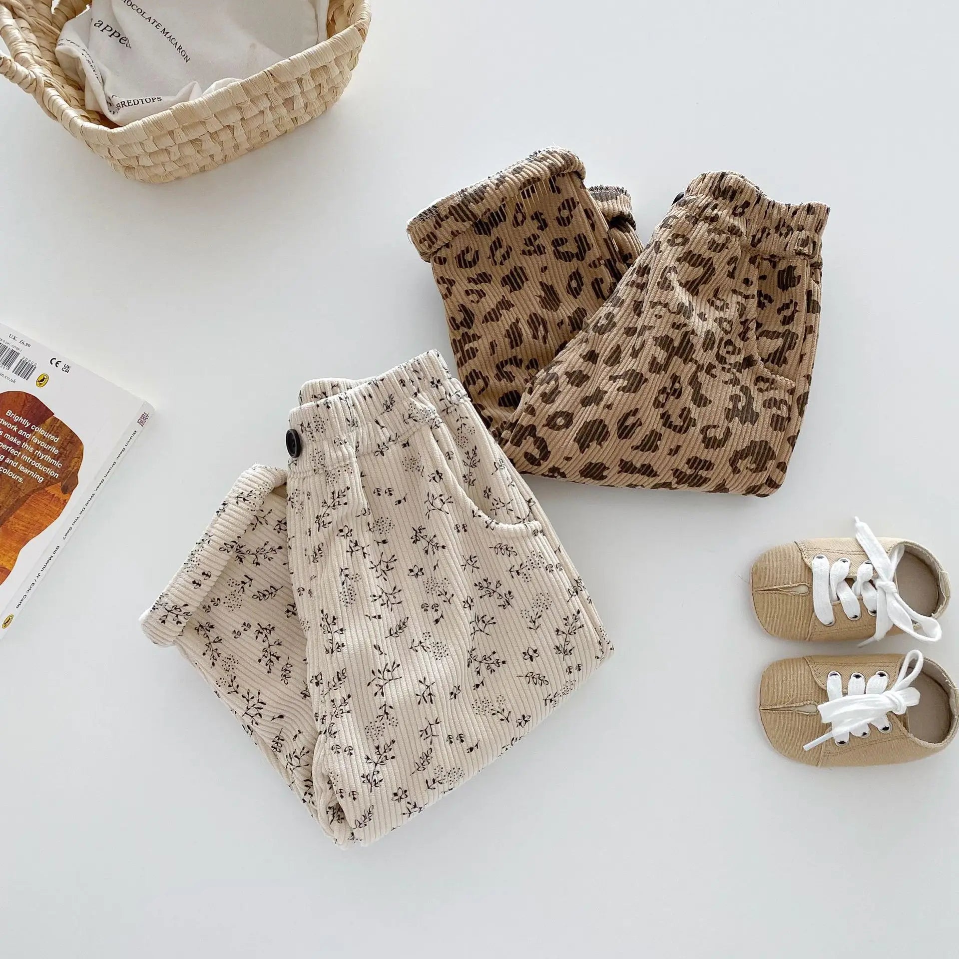 Little Blossom Fleece-Lined Corduroy Pants