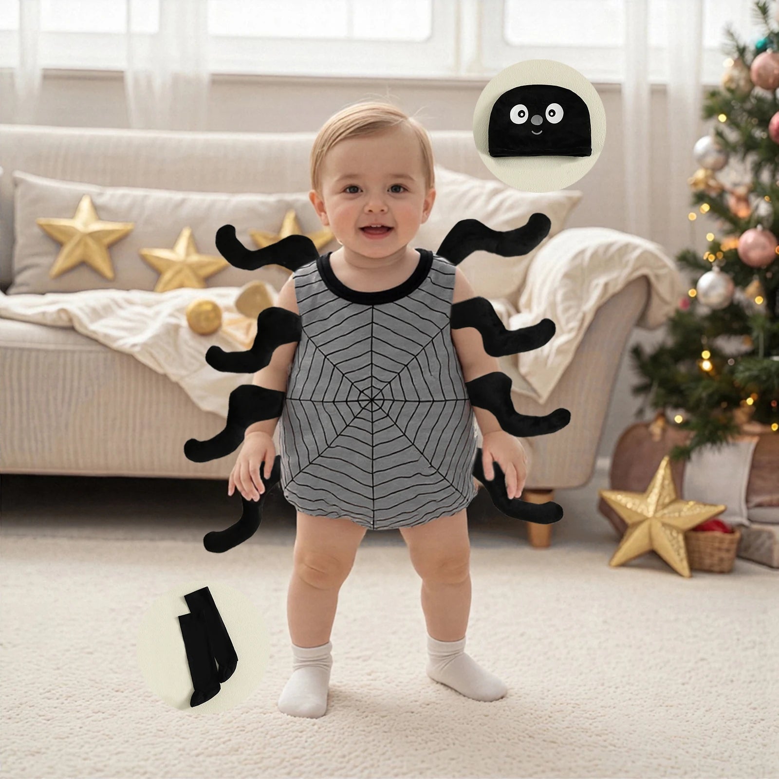 Baby Boy Halloween Spider Costume Set