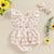 Backless Daisy Print Baby Romper