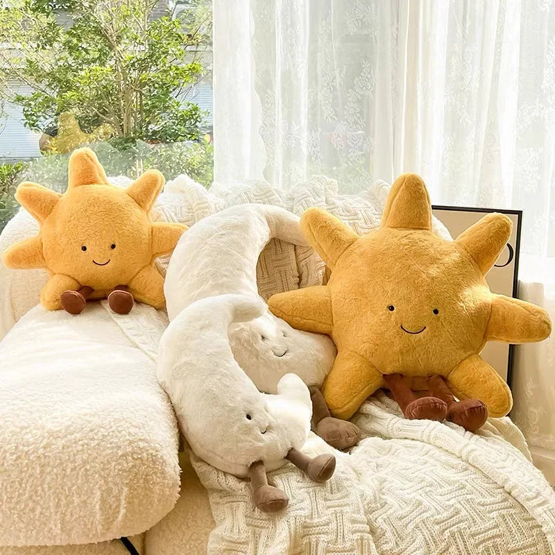 Cute Moon & Sun Plush Pillow