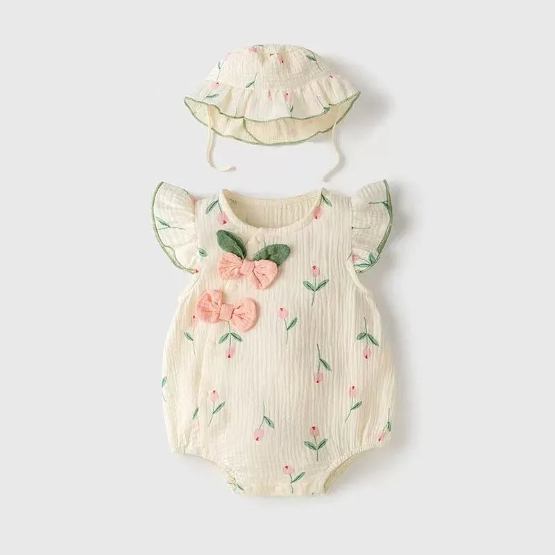Baby Girl Tulip Romper Set