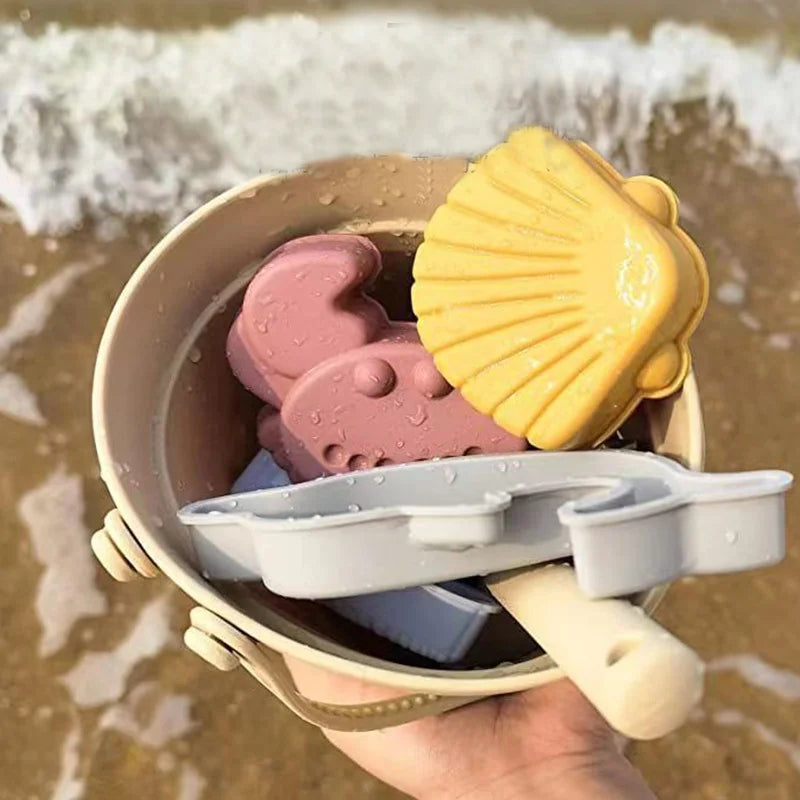 Modern Silicone Beach Bucket & Sand Toy Set