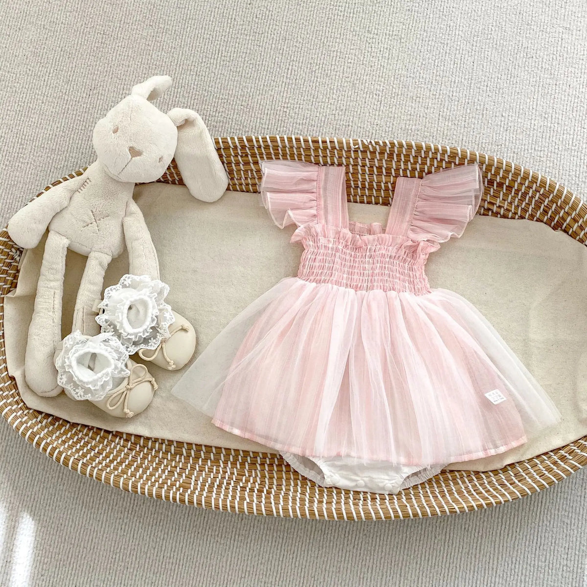 Fly Sleeve Girl Tutu Romper