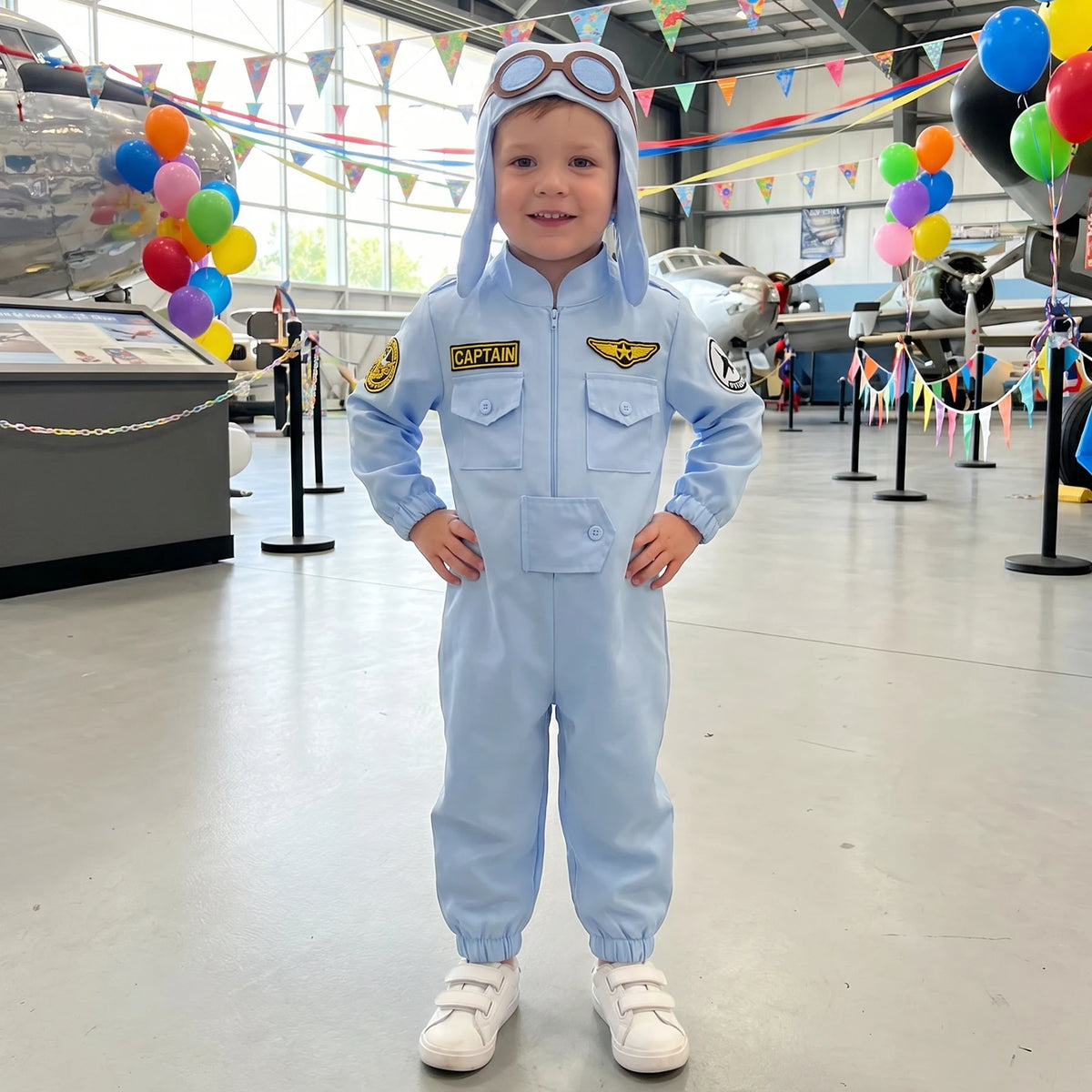Baby & Toddler Pilot Costume Jumpsuit with Matching Hat