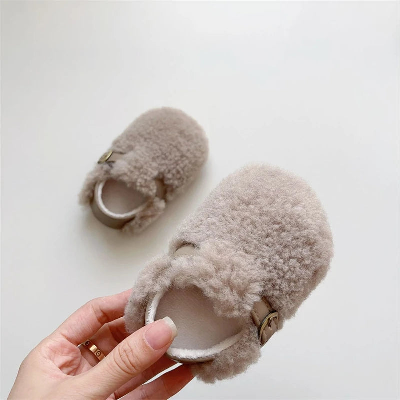 Soft Soled Baby Winter Boots - Warm Plush Walking Shoes