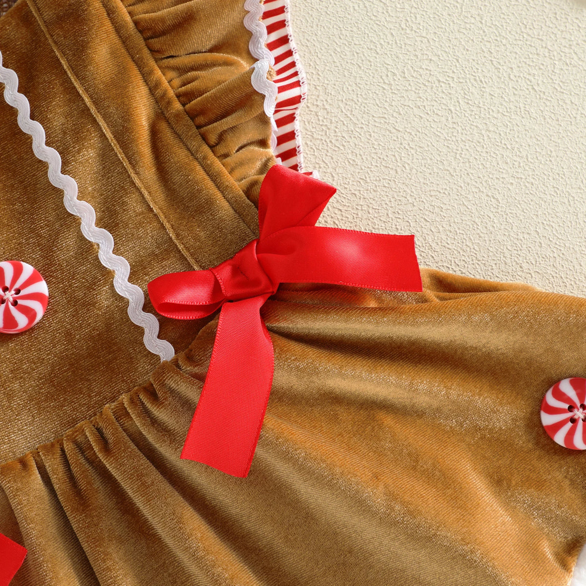 Baby Girls Christmas Romper Dress Outfit with Headband