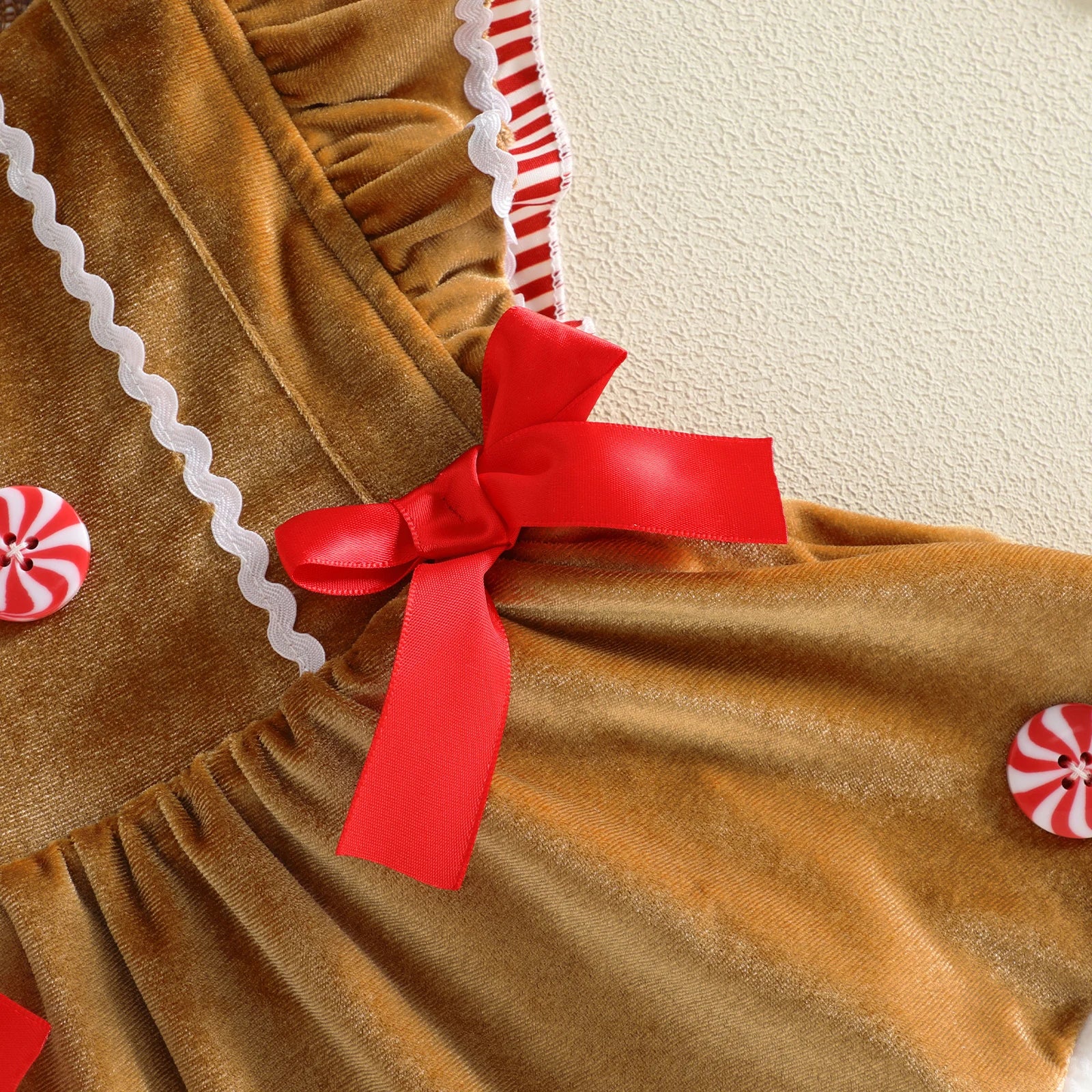 Baby Girls Christmas Romper Dress Outfit with Headband