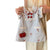 Embroidered Cherry Design dress and Matching Bag