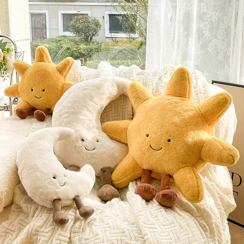 Cute Moon & Sun Plush Pillow