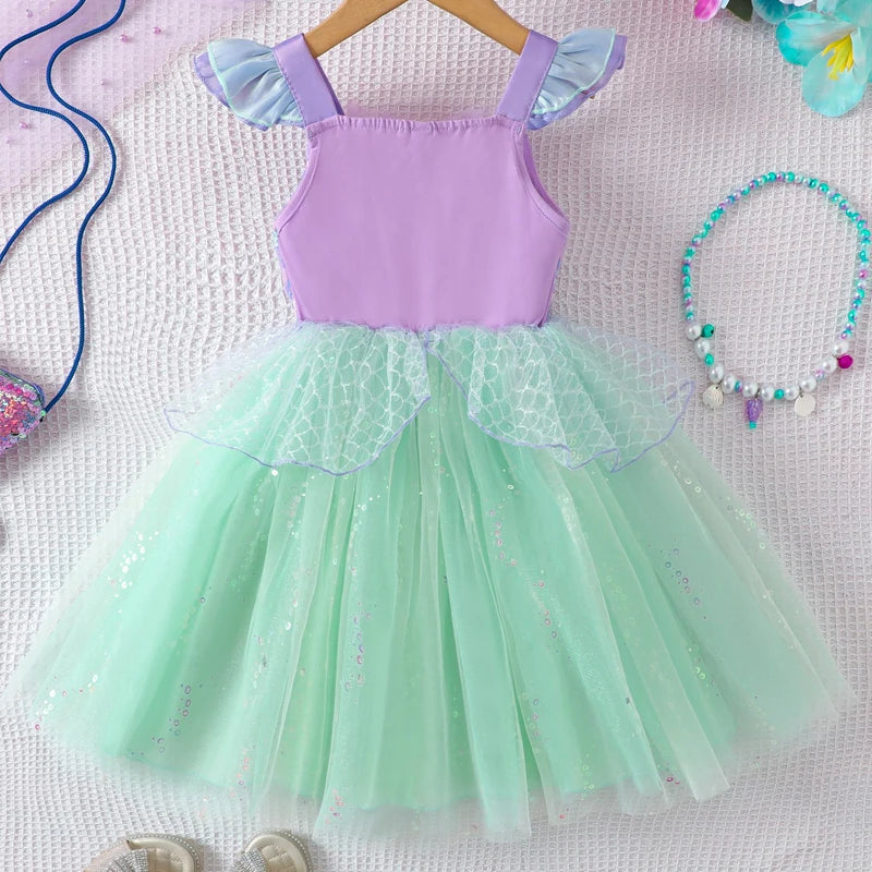 Sparkling Mermaid Princess Dress for Girls