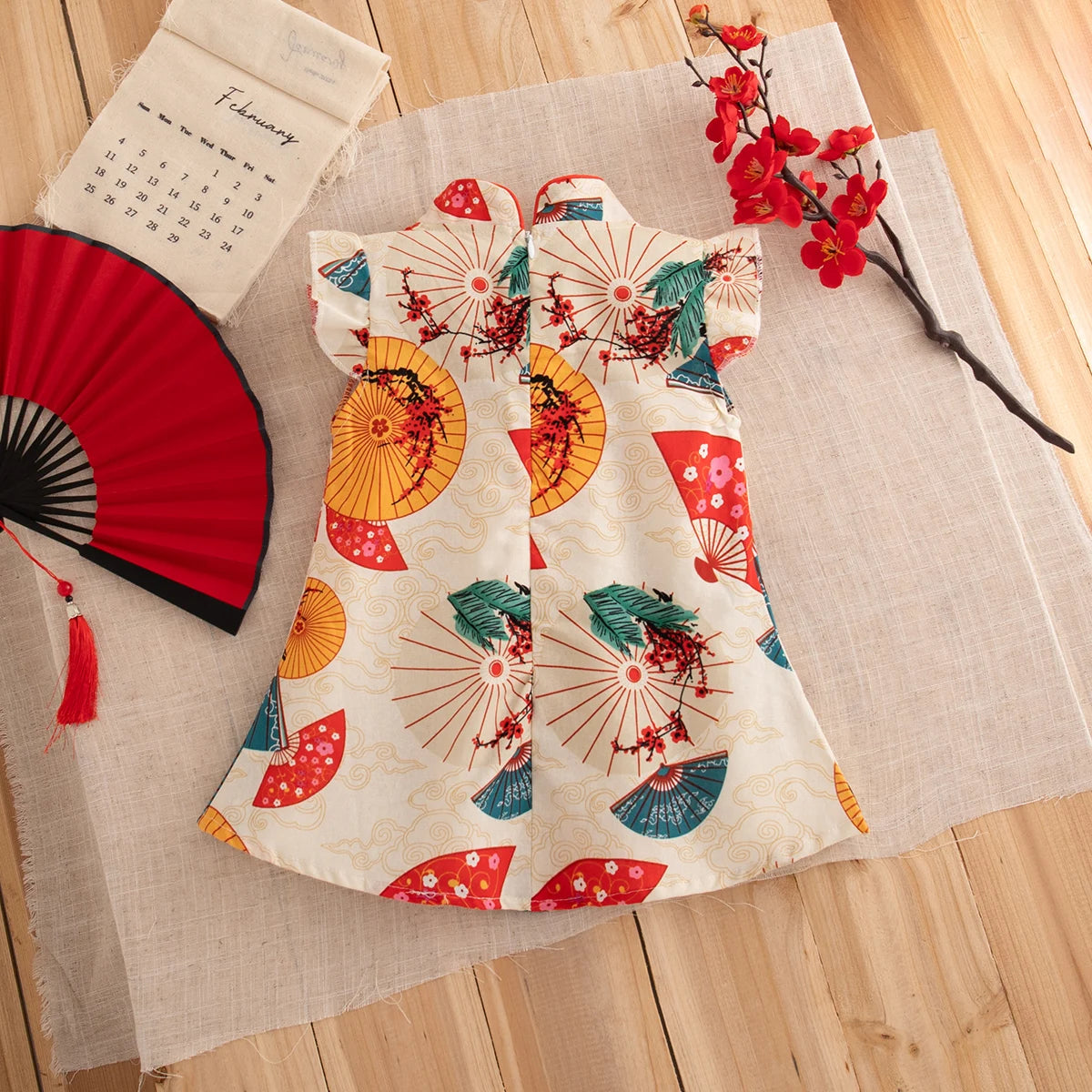 Retro-Style Floral Summer Dress for Baby Girls