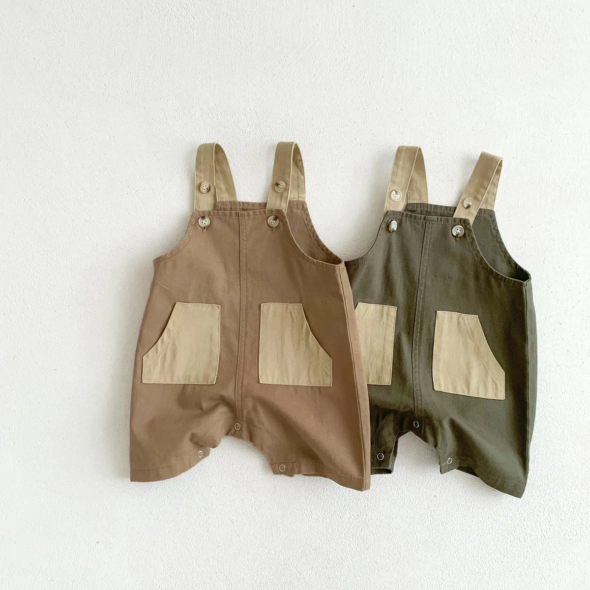 Fashion Pocket Design Strap Pants for Baby Boys