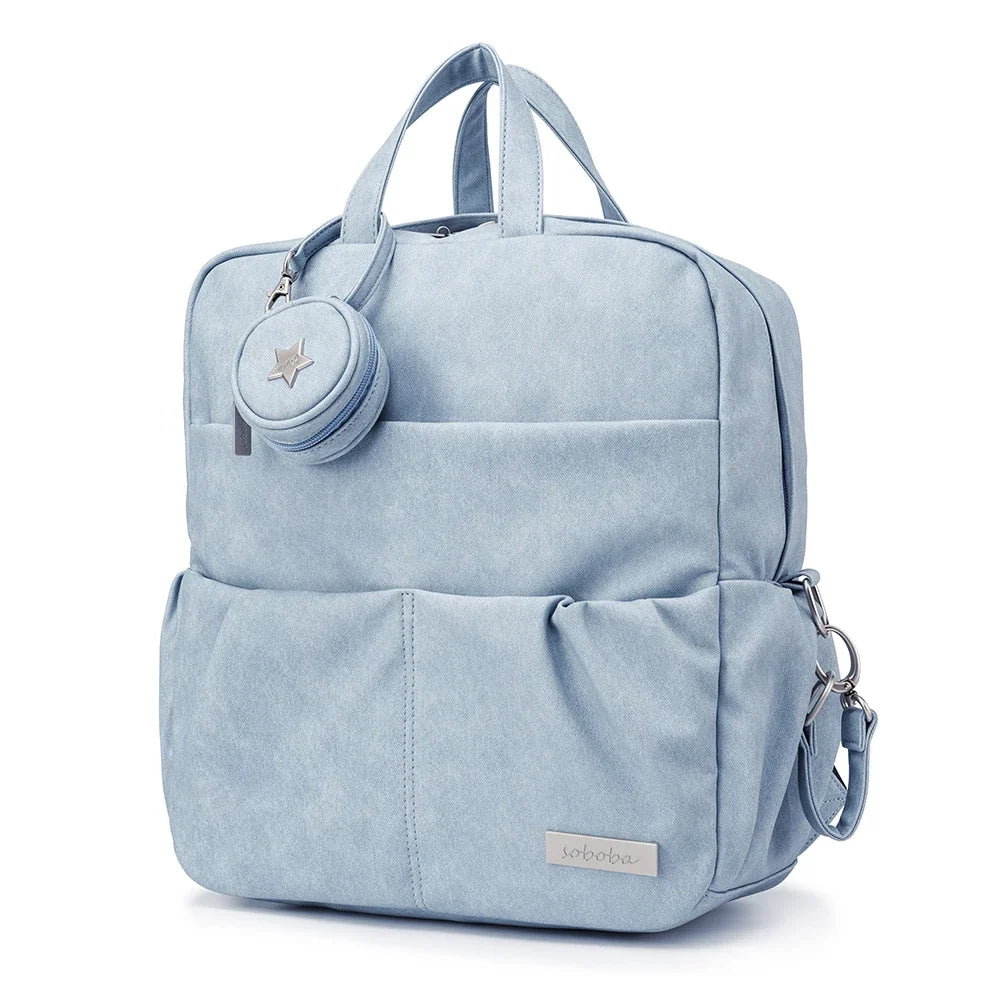 Stylish Waterproof Diaper Backpack with Pacifier Holder