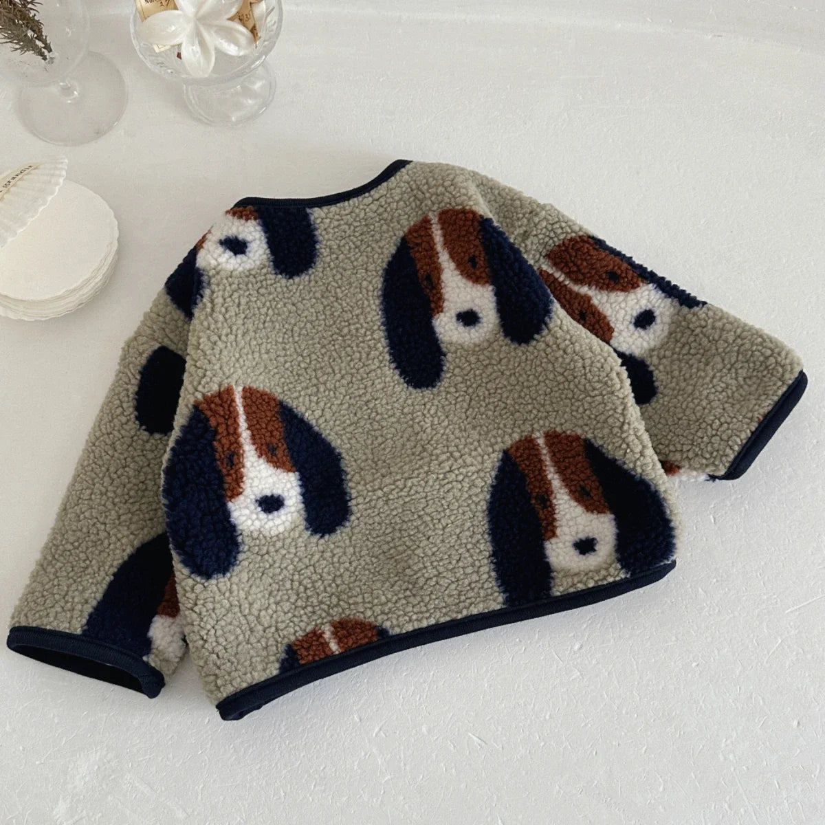 Baby & Toddler Dog Print Sherpa-Style Jacket