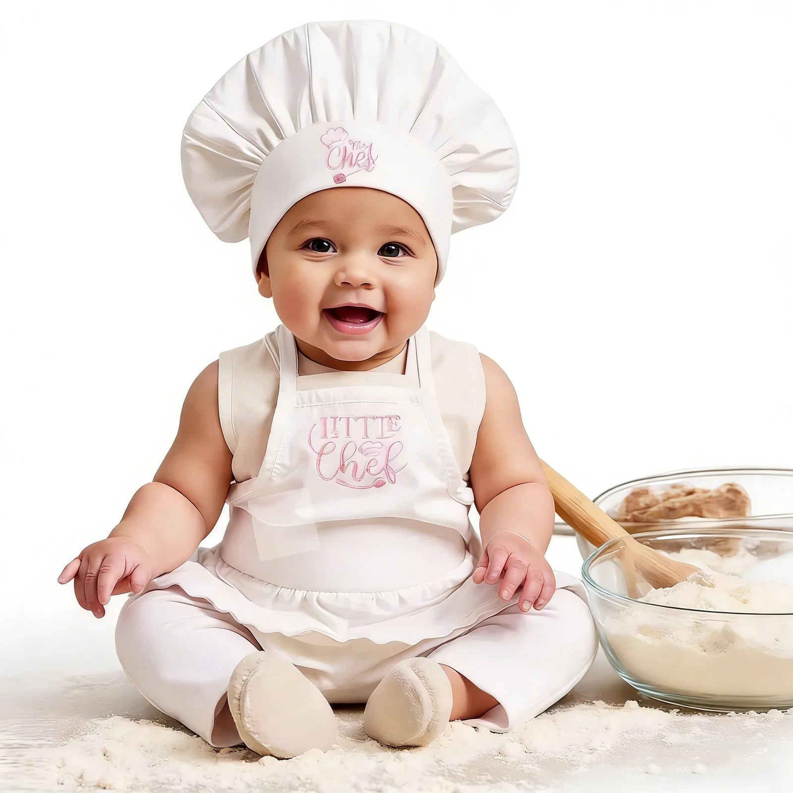 Baby Chef Costume Set with Apron & Hat