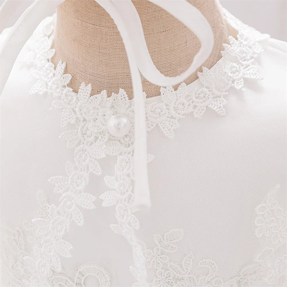 Baby Girl's Lace Baptism and Christening Gown with Bonnet and Cape