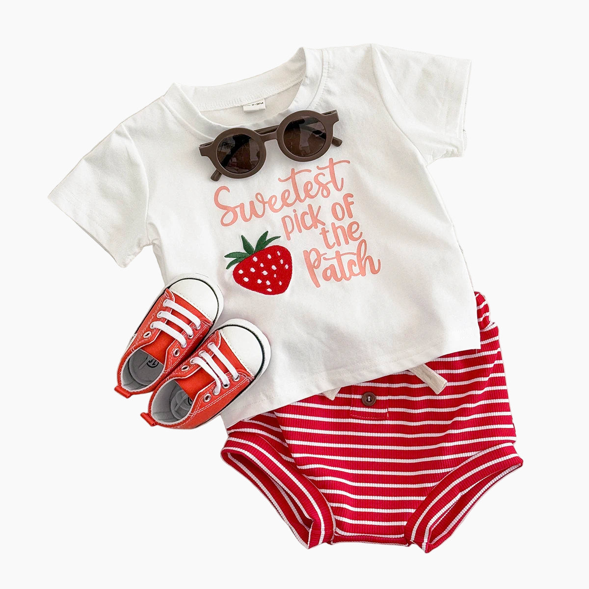 Sweetest Pick Strawberry T-Shirt & Shorts Set