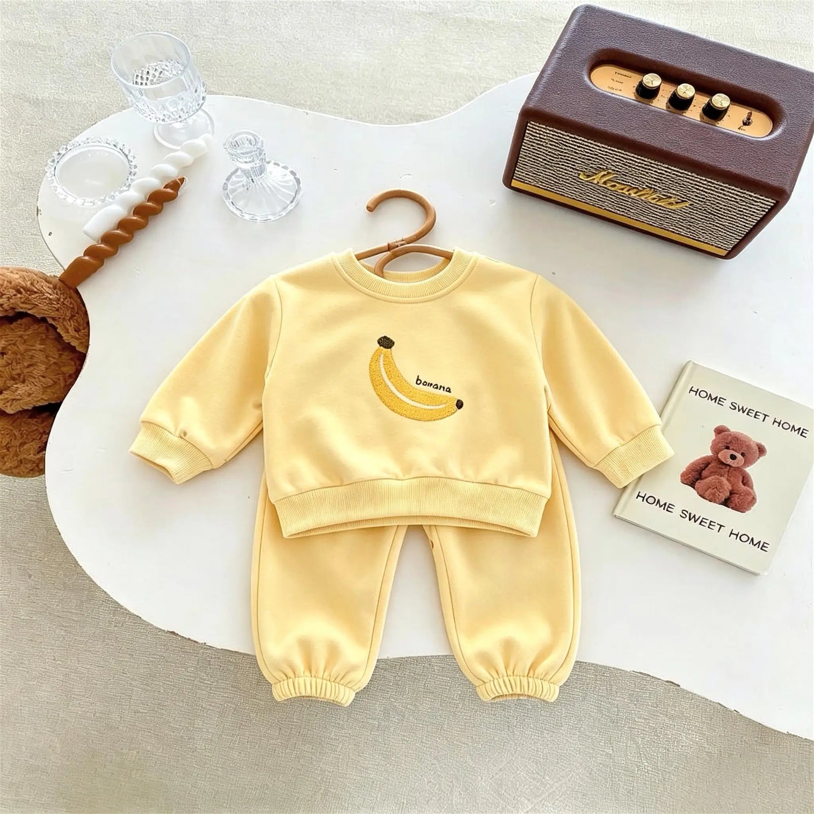 Baby & Toddler Apple Sweatshirt & Jogger Pants Set