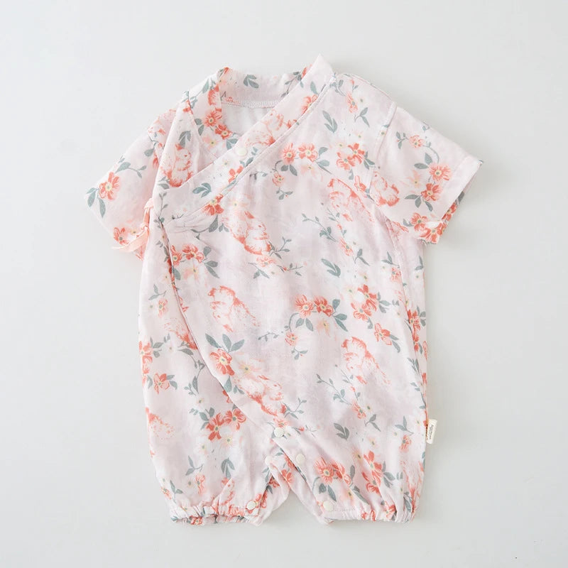 Baby Double Layer Muslin Kimono Onesie