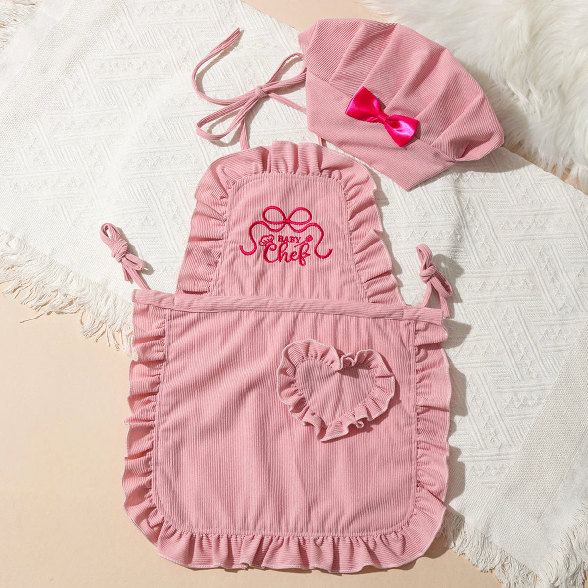 Newborn Chef Apron and Hat Costume Set