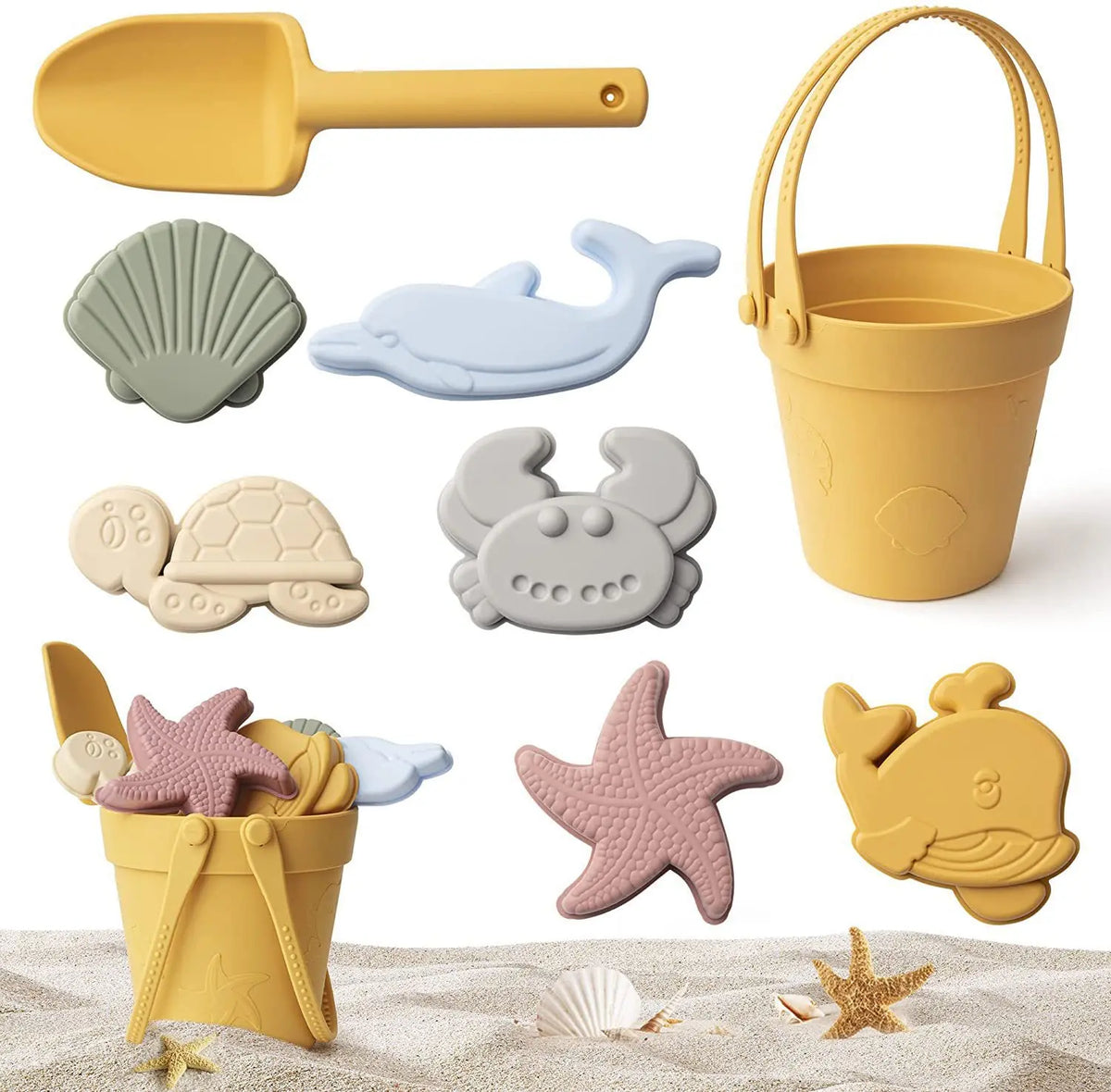 Modern Silicone Beach Bucket & Sand Toy Set