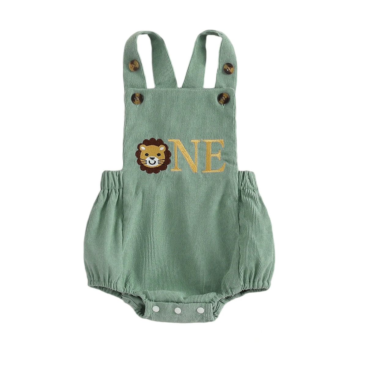 Modern Letter & Animal 1st Birthday Bubble Romper