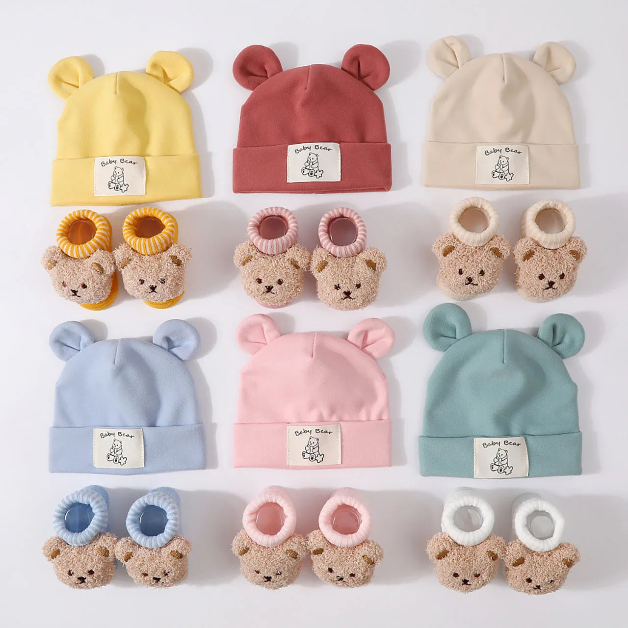 Bear Ear Beanie & Knit Sock Set