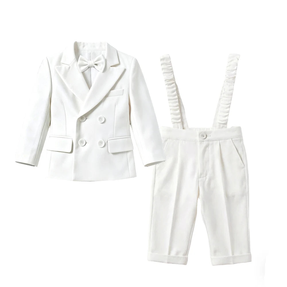 Toddler Boys' White Elegant Suit Set