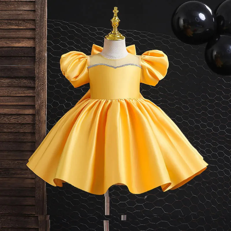Girl's Puff Sleeve Princess Dress