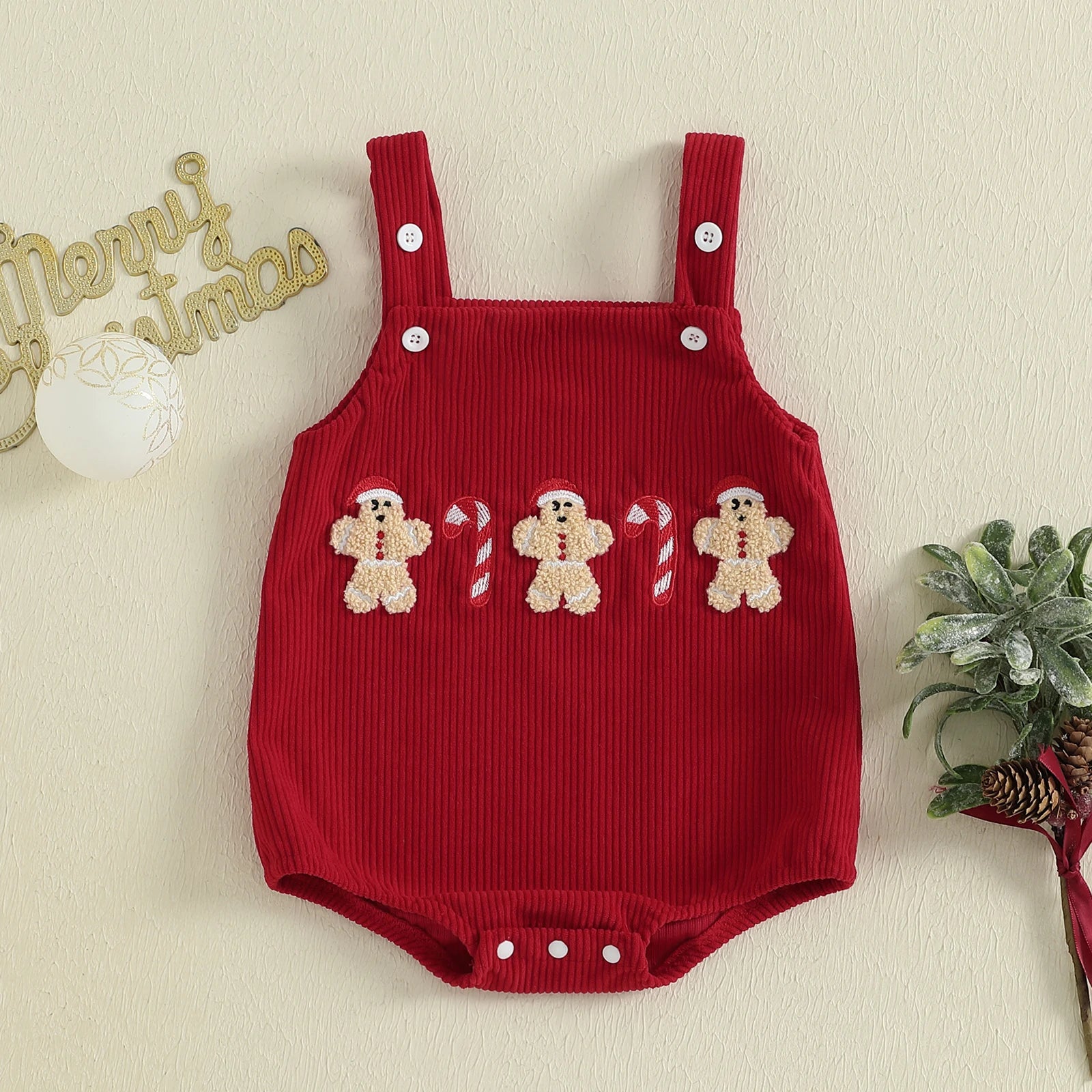 The Little Holly Christmas Romper