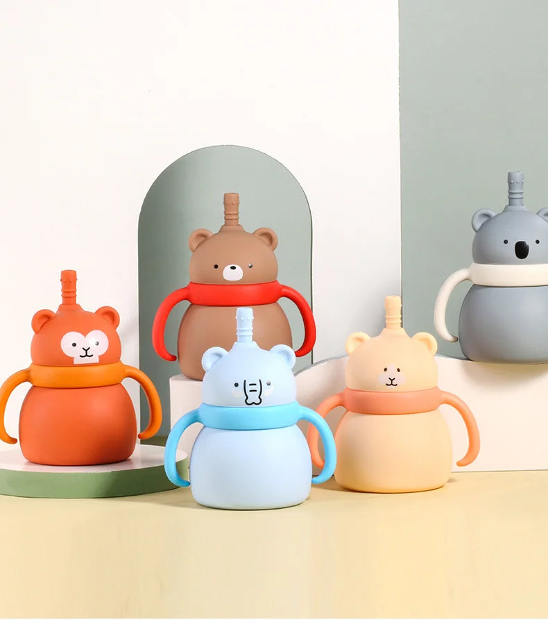 Straw Cup Cute Animal