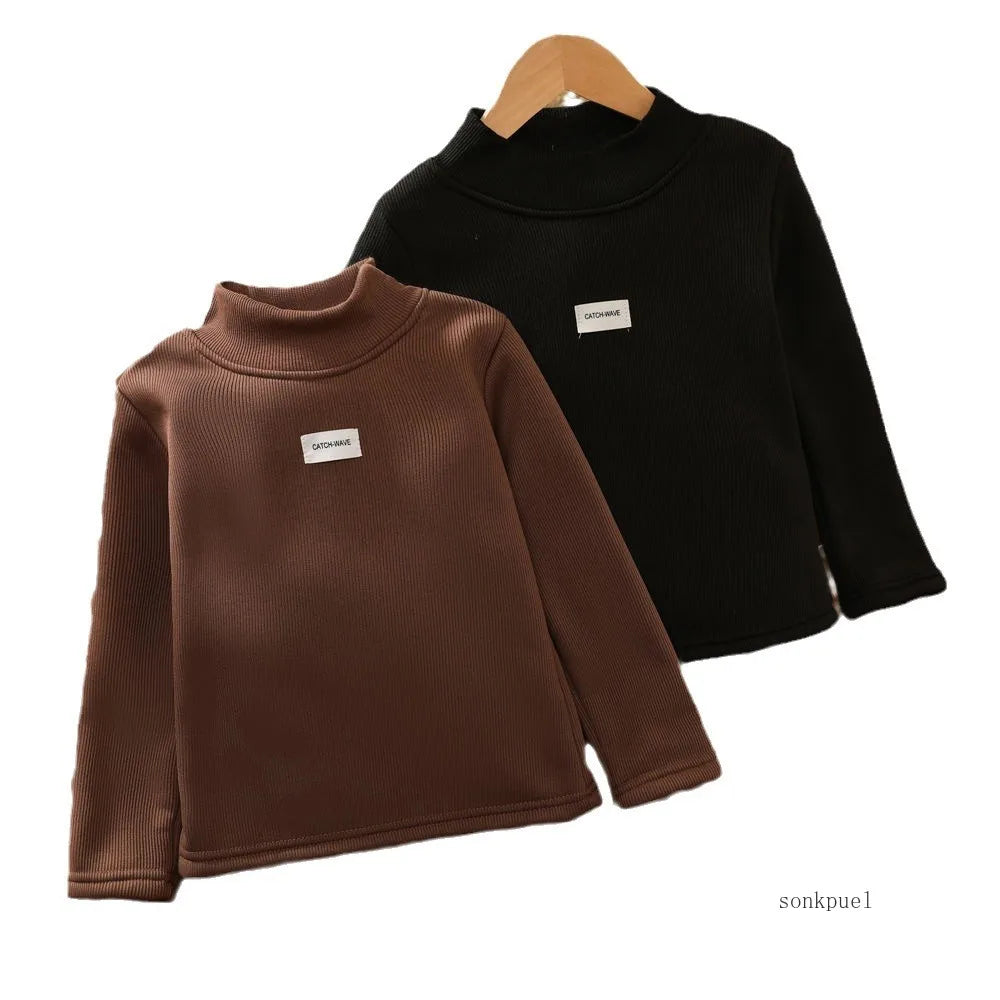 Unisex Mock Neck Long-Sleeve Pullover