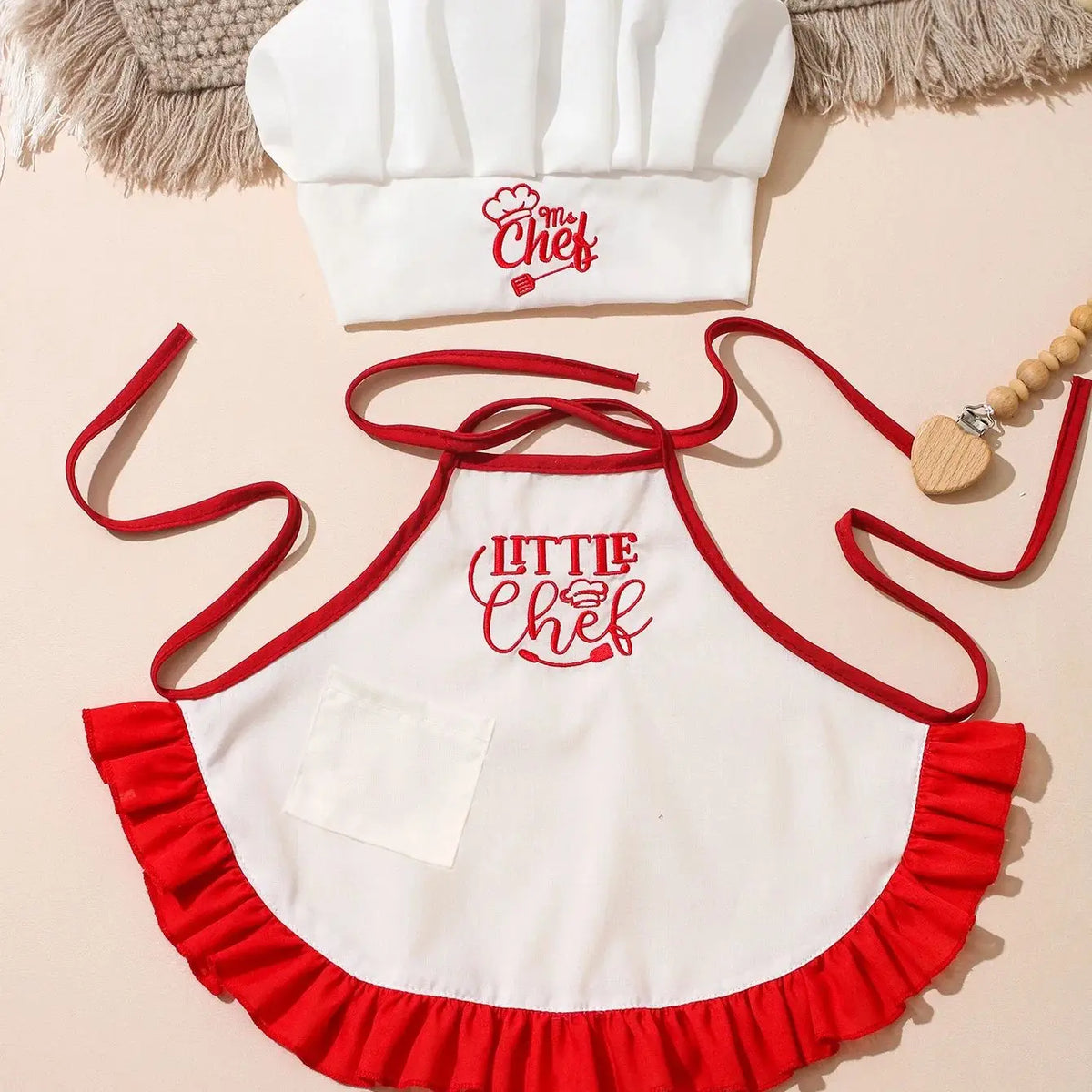 Baby Chef Costume Set with Apron &amp; Hat