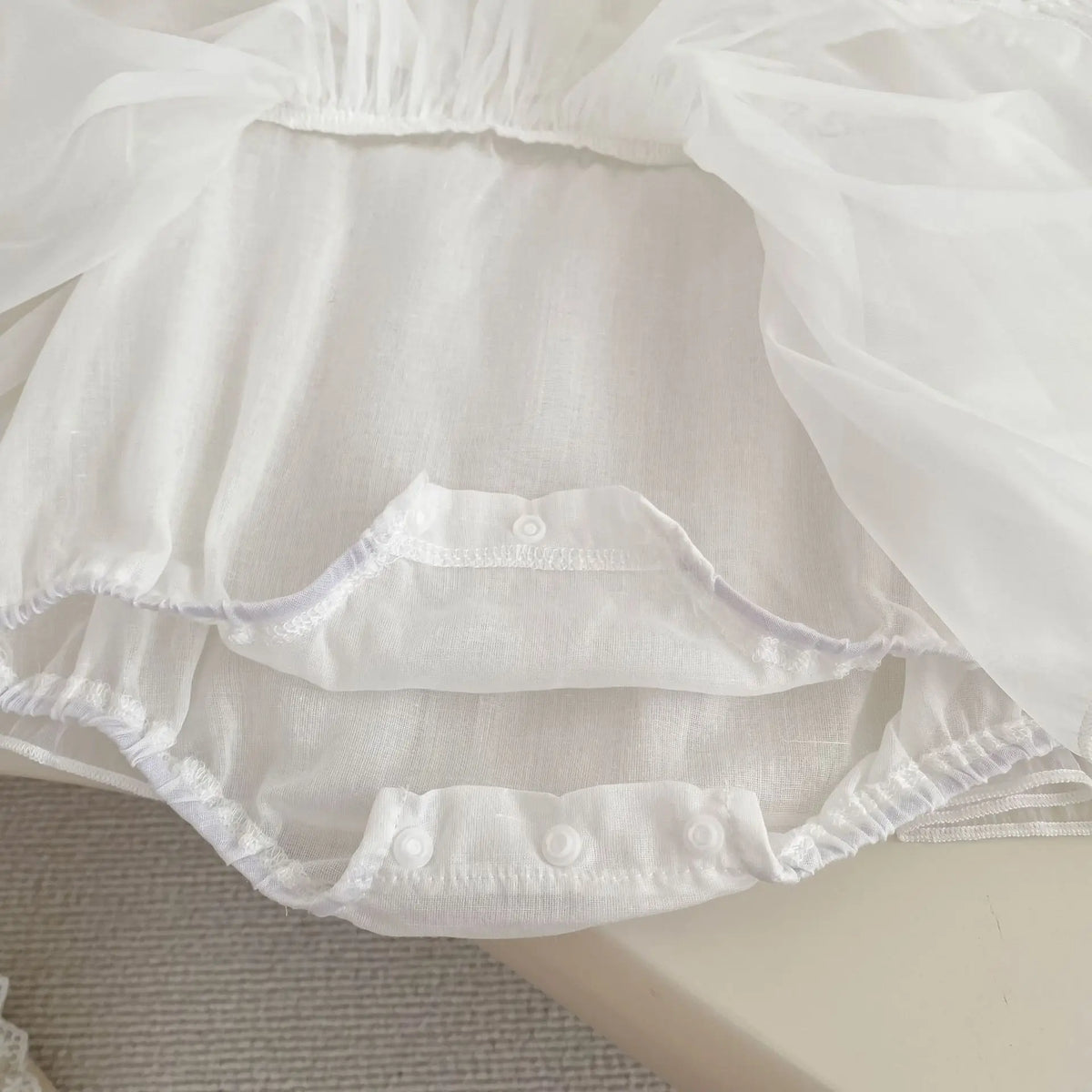 Baby Girl Long Sleeve Mesh Romper Dress